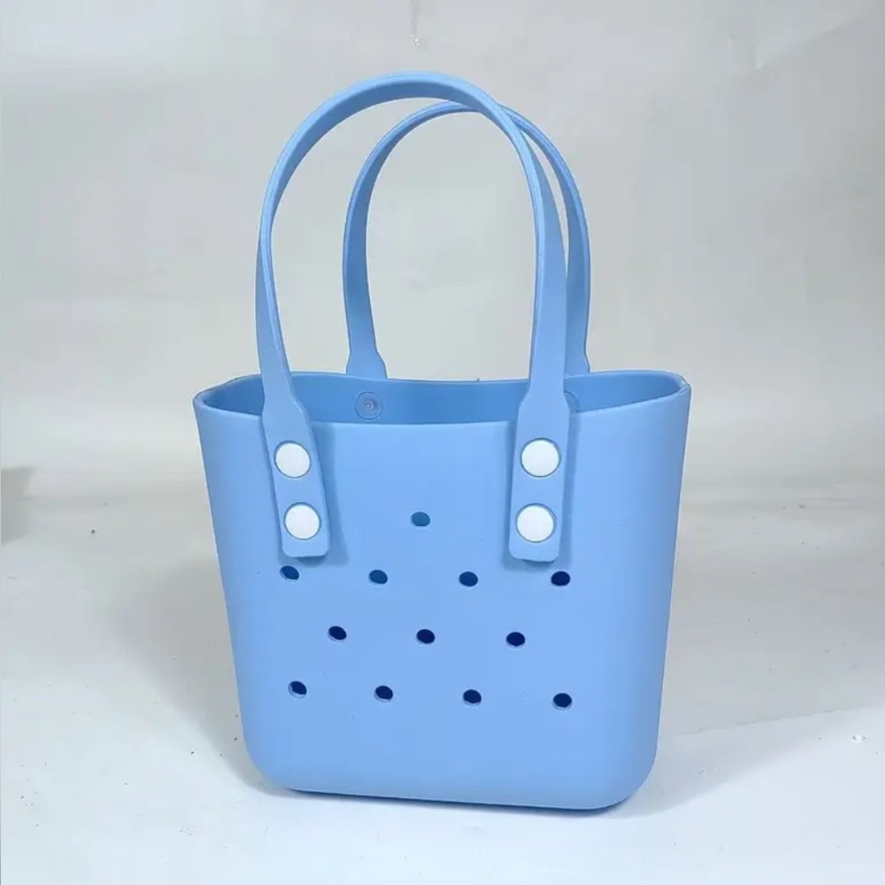 Perforated Wash Bag 1pc Blue Color Dopamine EVA Beach Bag - Picture 2 of 4